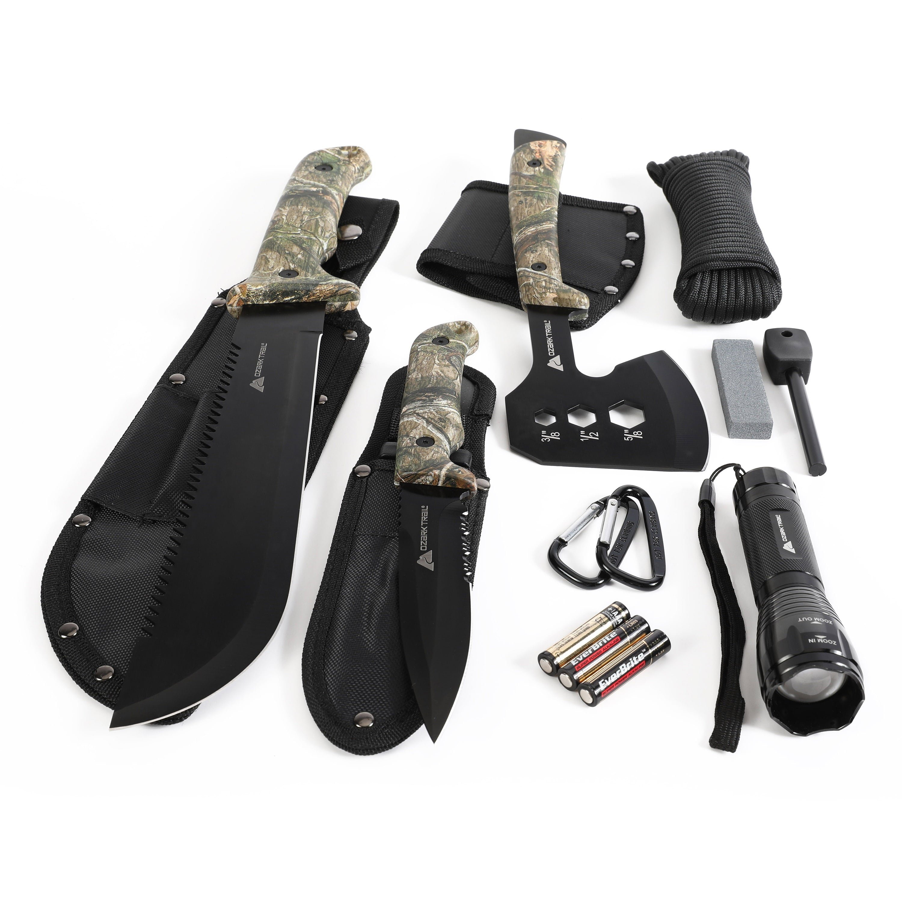 Ozark Trail 12-Pack Camping Tool Set with 180-Lumen Flashlight, 10" Ma –  HardGrizzly