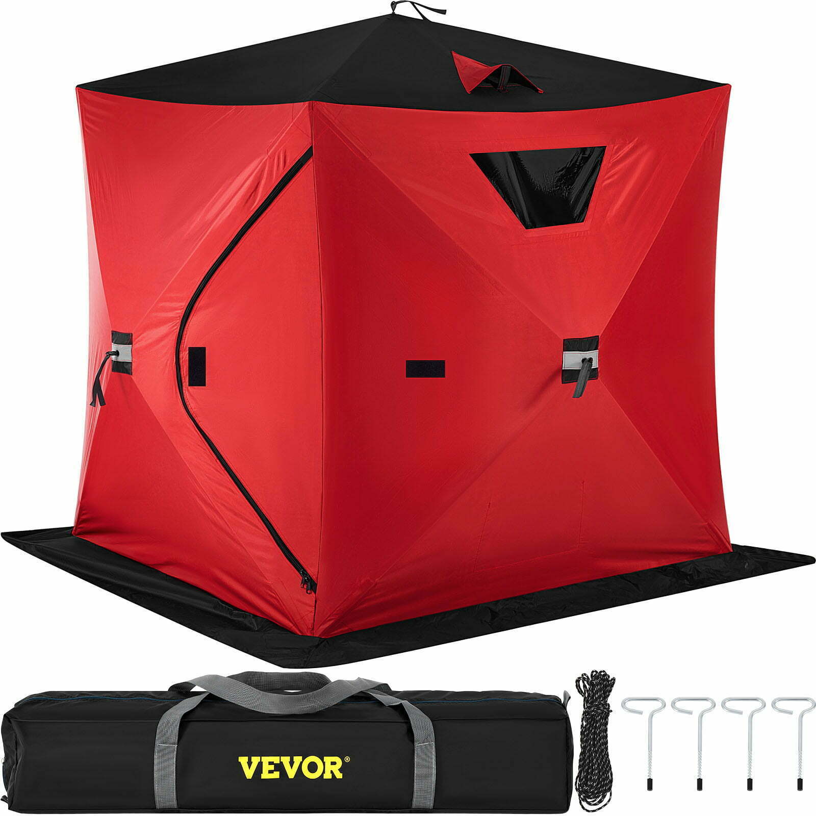 VEVOR Ice Fishing Tent Waterproof Pop-up 2-Person Carrying Bag Ice