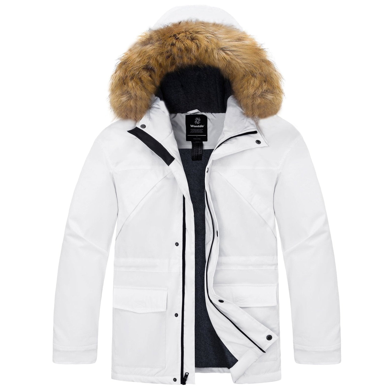 Wantdo Men's Warm Winter Coat Insulated Parka Padded Puffer Jacket