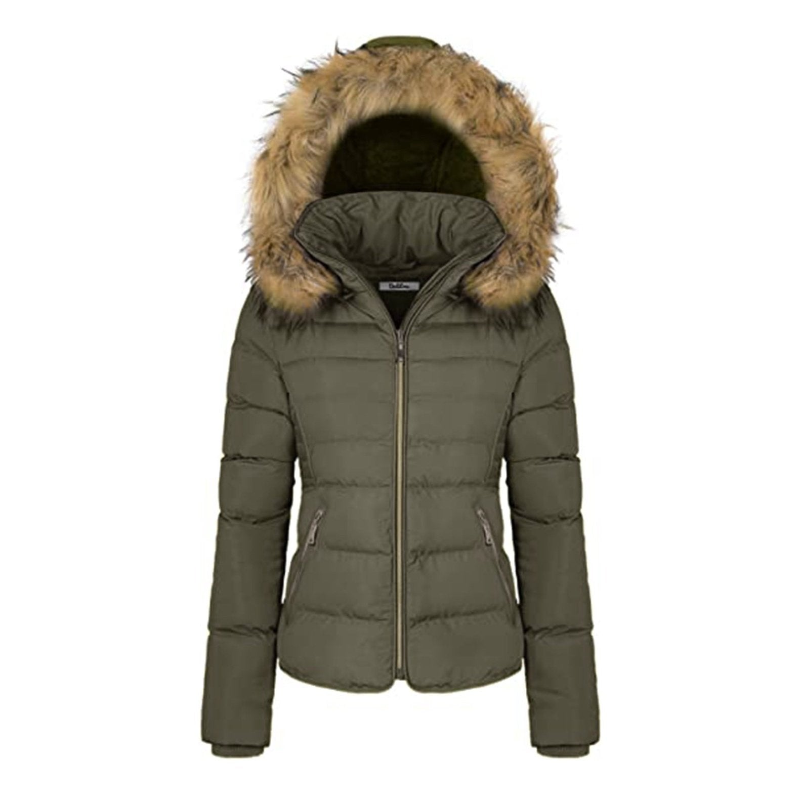 Women's Winter Quilted Puffer Coat Fleece Lined Warm Jacket with Remov –  HardGrizzly