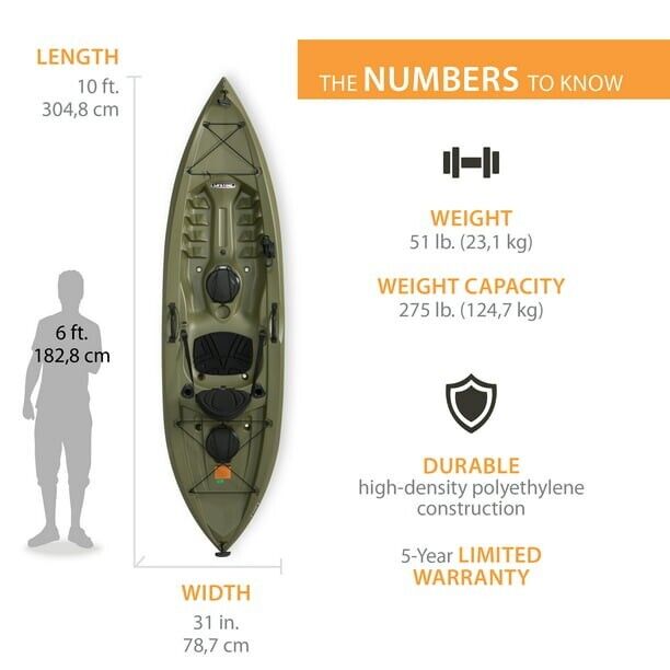 Lifetime Tamarack Angler 10 ft Fishing Kayak NEW model