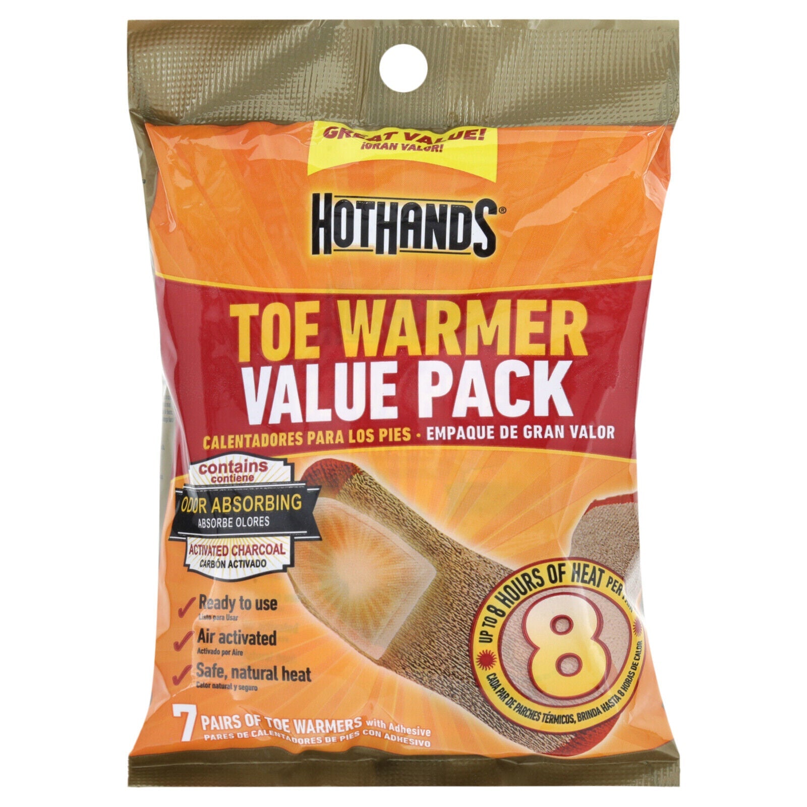 HotHands 8 Hour Adhesive Toe Warmer | 7 Pair Pack