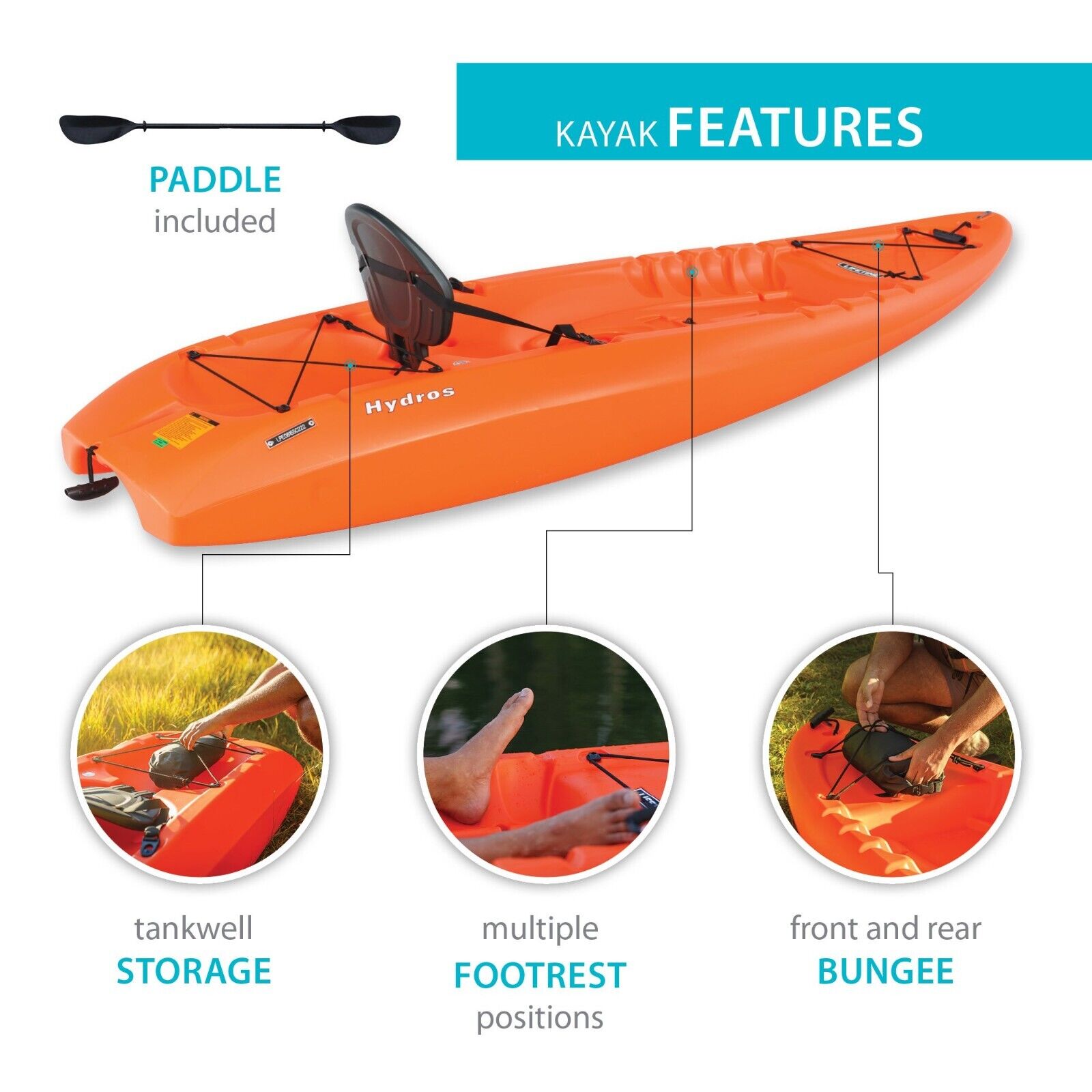 Lifetime Hydros Kayak with Paddle NEW