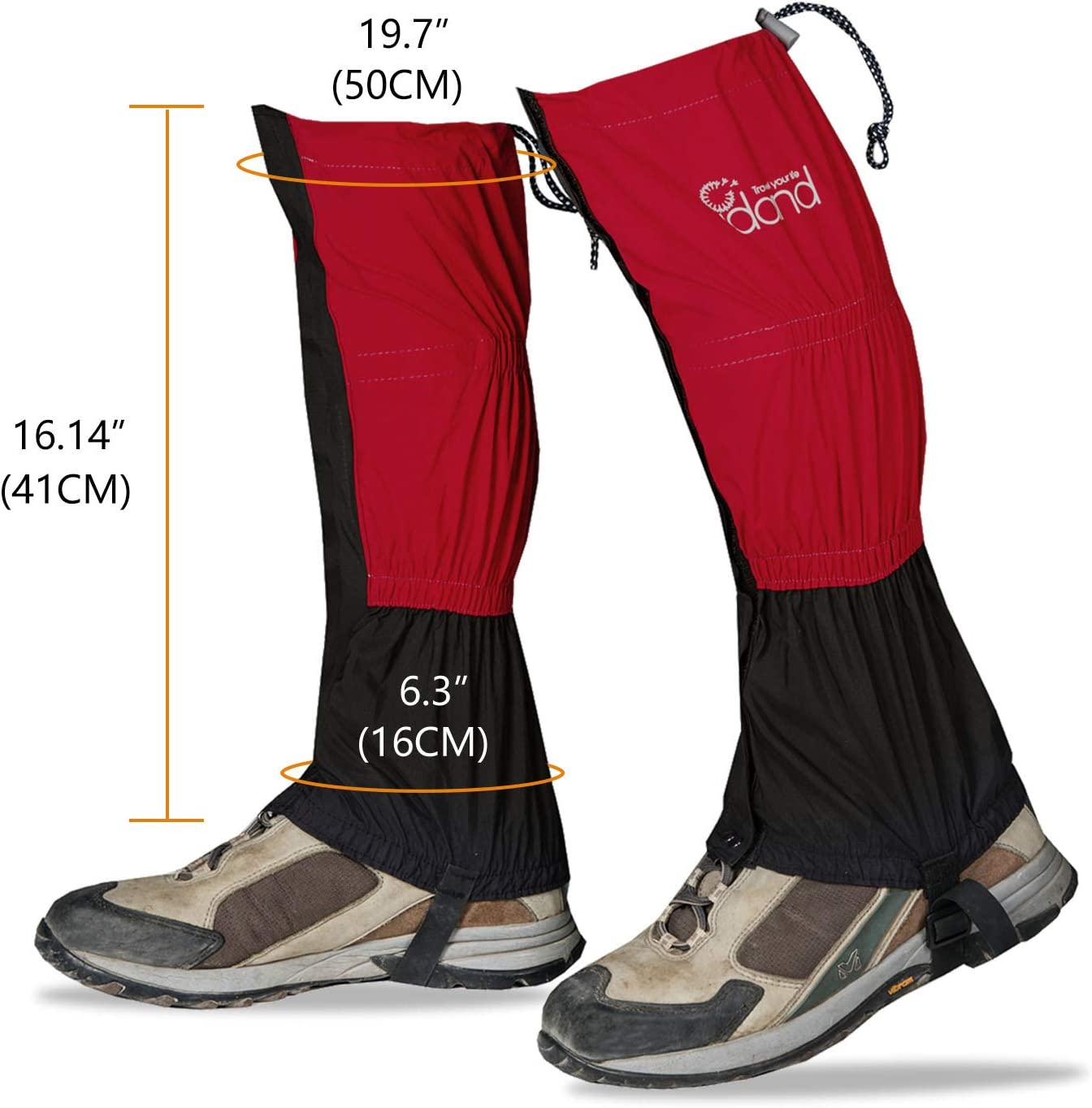 Leg Shield Low Gaiters - Hook & Loop Design for Easy On/Off - Neoprene Leg  Gaiters for Hiking, Cross Country Skiing, Yard Work - Comfortable, Snug Fit
