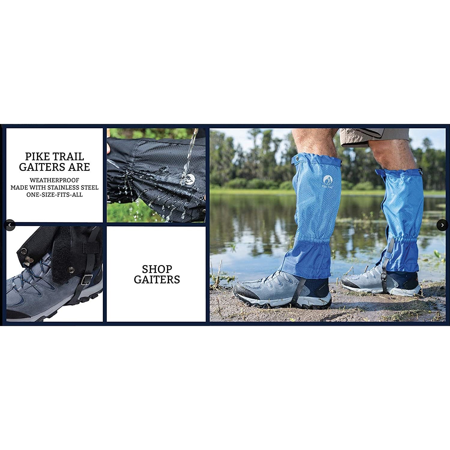 Pike Trail Leg and Ankle Gaiters for Men and Women - Waterproof