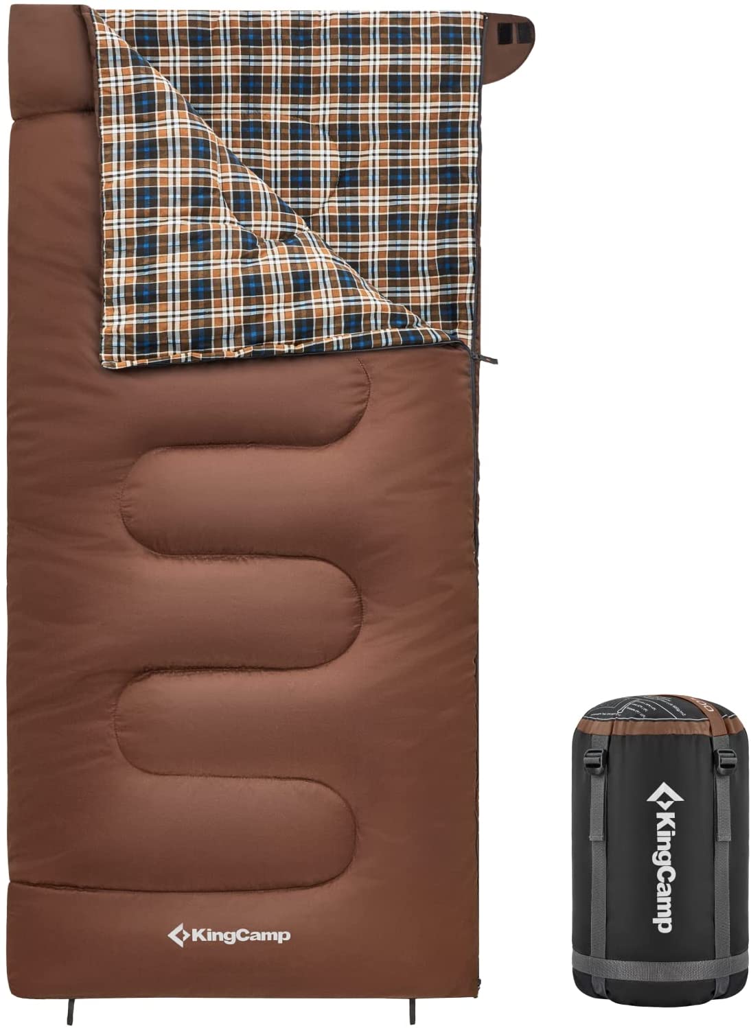 KingCamp Camping Sleeping Bag Cotton Flannel Sleeping Bags Cold Weathe